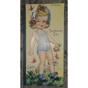Sunbonnet Sue Paper Doll Vintage 1951‎ Whitman Publishing , Uncut